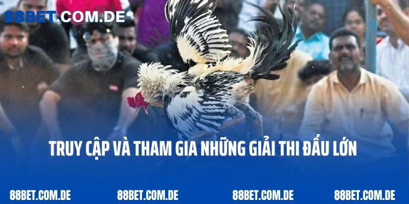 Truy cập và tham gia những giải thi đấu lớn 