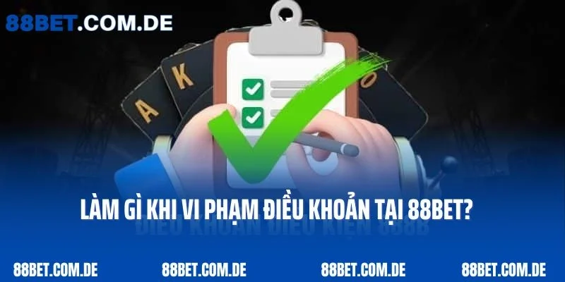 Làm gì khi vi phạm điều khoản tại 88bet?